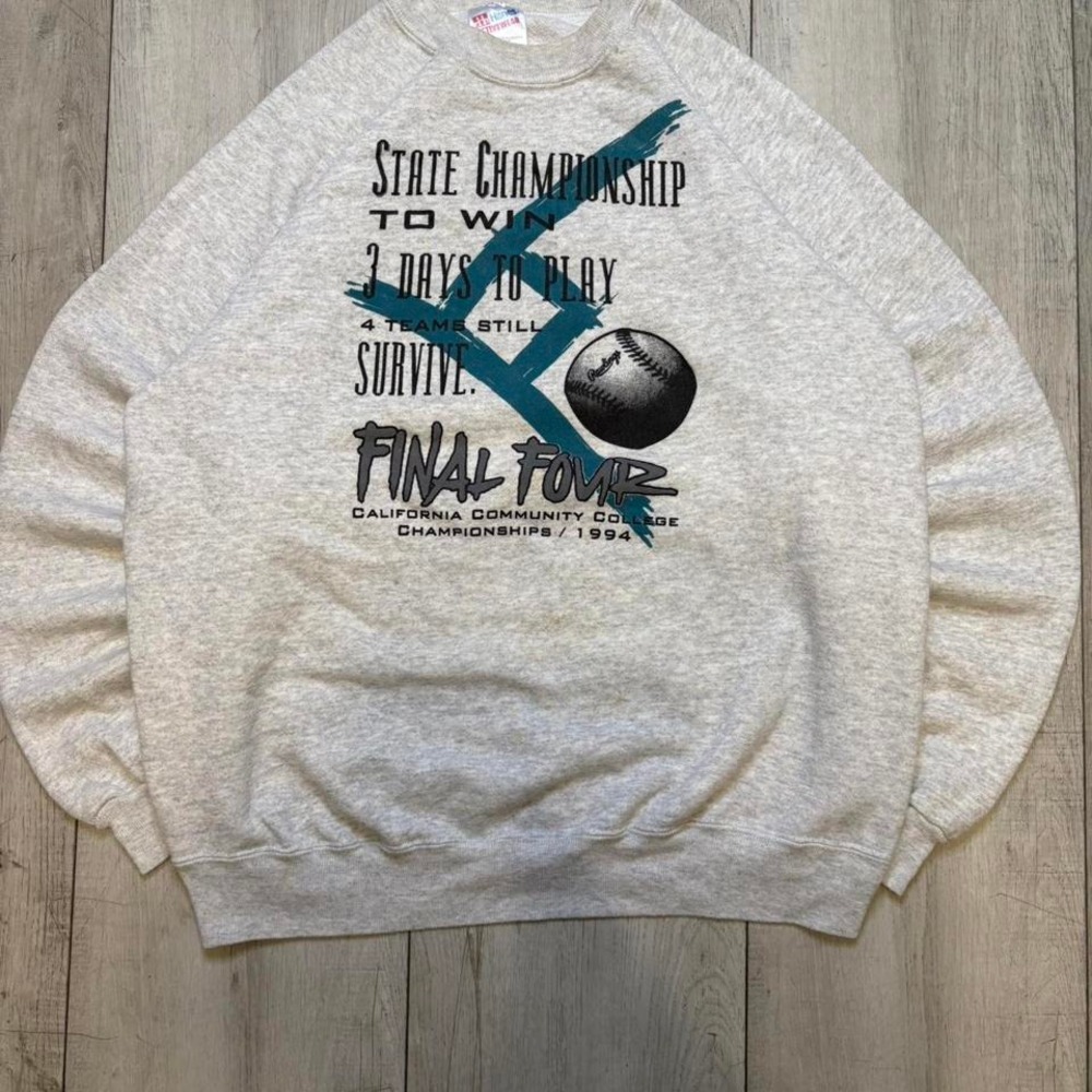 vintage‎ Hanes sweatshirt  1994 California Community College MEN SIZE XL